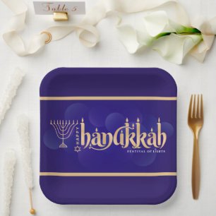 Happy Hanukkah  Paper Plates