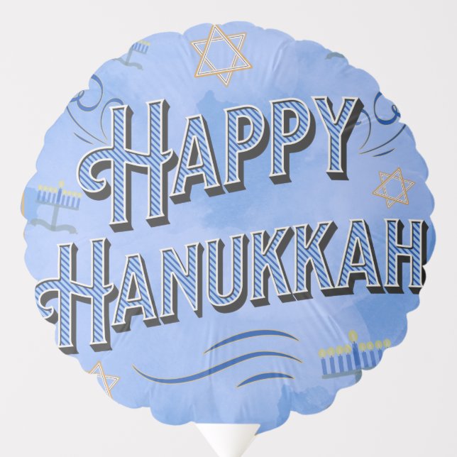 Happy Hanukkah Party Balloon (Front)