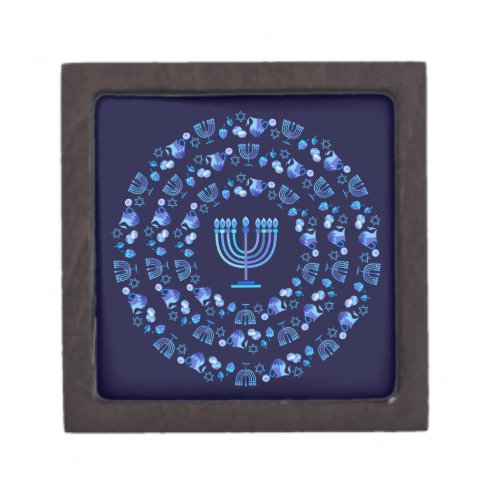 Happy Hanukkah Party Beautiful Blue Decoration Gift Box