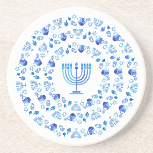 Happy Hanukkah Party Beautiful Decoration Dinner P Coaster