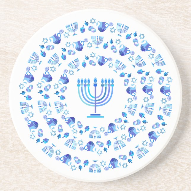 Happy Hanukkah Party Beautiful Decoration Dinner P Coaster (Front)