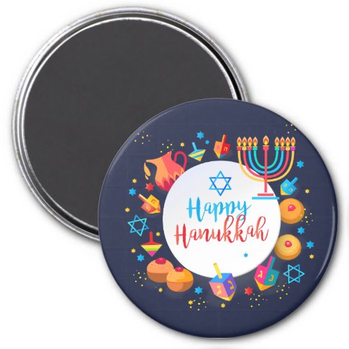 Happy Hanukkah Party Beautiful Decoration Magnet