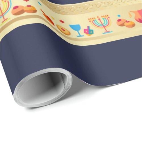 Happy Hanukkah Party Beautiful Decoration Wrapping Paper