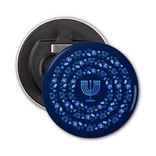 Happy Hanukkah Party Beautiful Mandala Decoration Bottle Opener