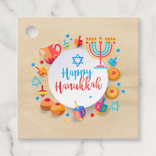 Happy Hanukkah Party Beautiful Vintage Decoration Favor Tags