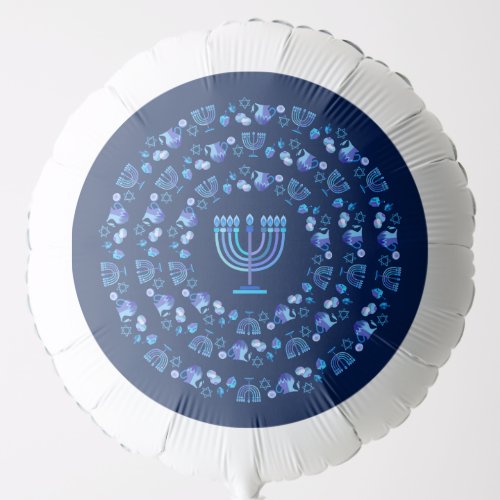 Happy Hanukkah Party Festival of lights Mandala Balloon