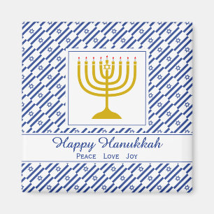 HAPPY HANUKKAH Peace Love Joy Customizable Fridge Magnet