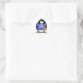 Happy Hanukkah Penguin Classic Round Sticker | Zazzle