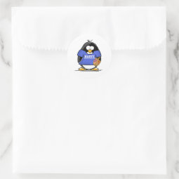 Happy Hanukkah Penguin Classic Round Sticker | Zazzle