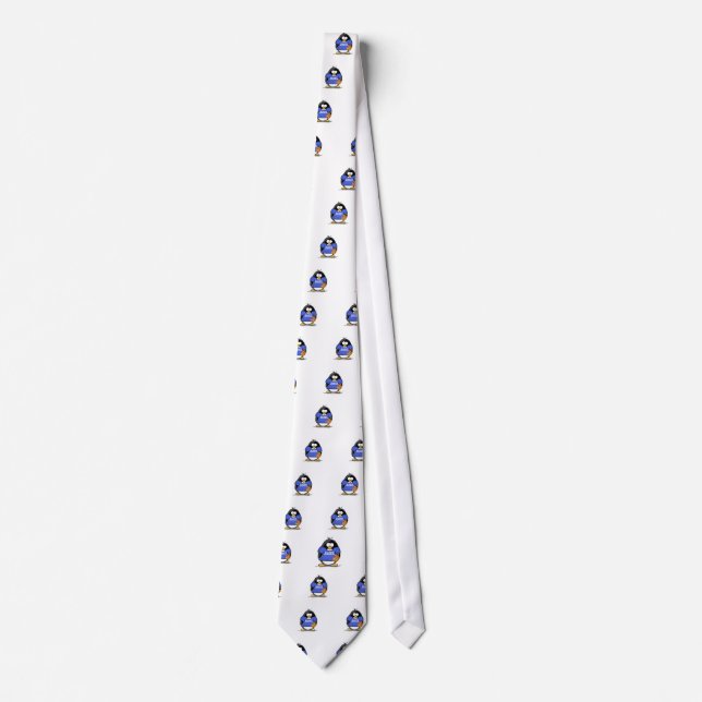 Happy Hanukkah Penguin Neck Tie (Front)