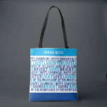 HAPPY HANUKKAH Personalized Holiday Wishes  Tote Bag<br><div class="desc">Our HAPPY HANUKKAH Holiday Wishes Tote says it all (really) ! This practical bag is a fantastic way to share your good wishes for a Happy Chanukah. A great gift that is sure make people smile. Includes LOVE LIGHT LAUGHTER. I have a little dreidel, Shine Bright, and Light up the...</div>
