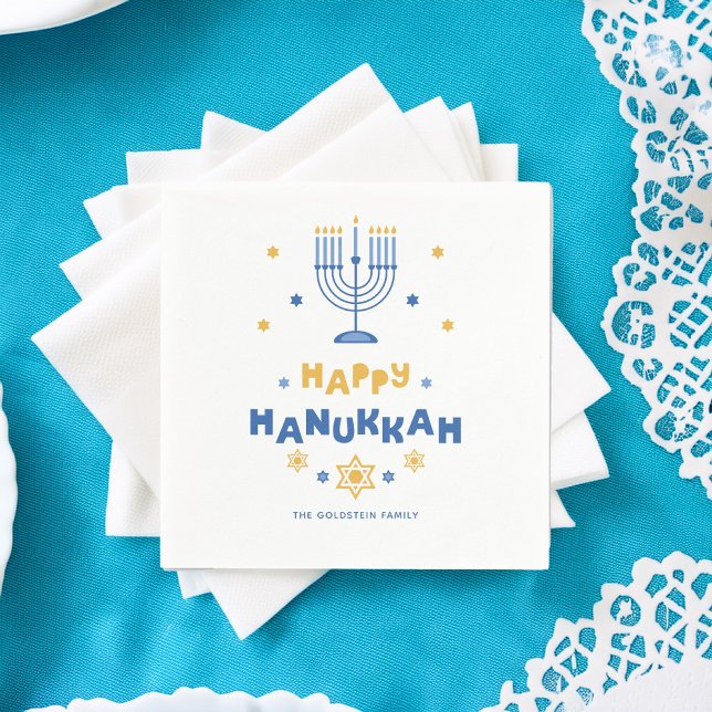 "Happy Hanukkah"  Personalized  Napkins (Creator Uploaded)