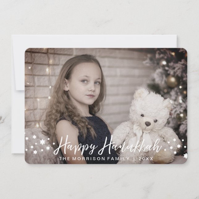 Happy Hanukkah Photo Card (Front)