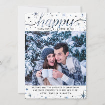 Happy Hanukkah Photo Color Matching Text Effect Holiday Card