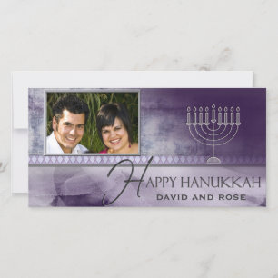 HAPPY HANUKKAH  Photo Greeting Card template
