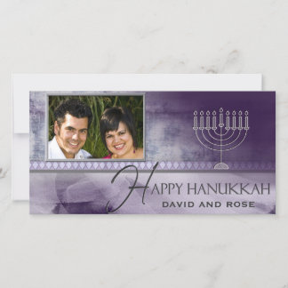 HAPPY HANUKKAH Photo Greeting Card template