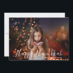 Happy Hanukkah Photo Personalized Name<br><div class="desc">This holidays design features your favorite photo with the text "Happy Hanukkah" and your family name in a modern white typography overlay. On the reverse is a coral and gold quatrefoil pattern. Personalize by editing the text in the text boxes provided and adding your own photo. #hanukkah #chanukah #holidays #seasonal...</div>