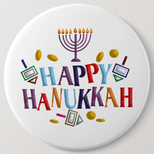 Happy Hanukkah Pinback Button