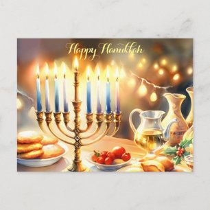 Happy Hanukkah Postcard