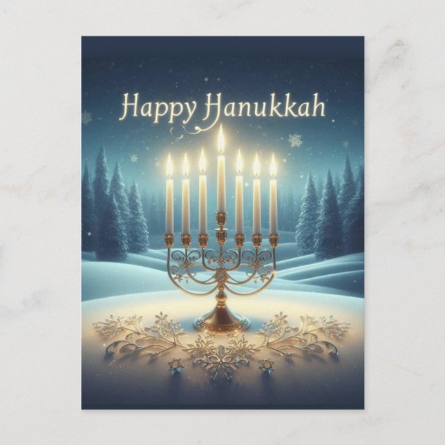 Happy Hanukkah Postcard (Front)