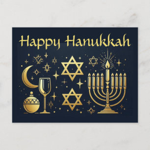 Happy Hanukkah Postcard