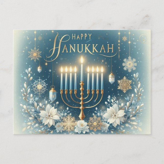Happy Hanukkah Postcard (Front)