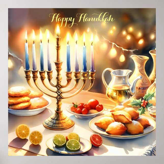 Happy Hanukkah Poster (Front)