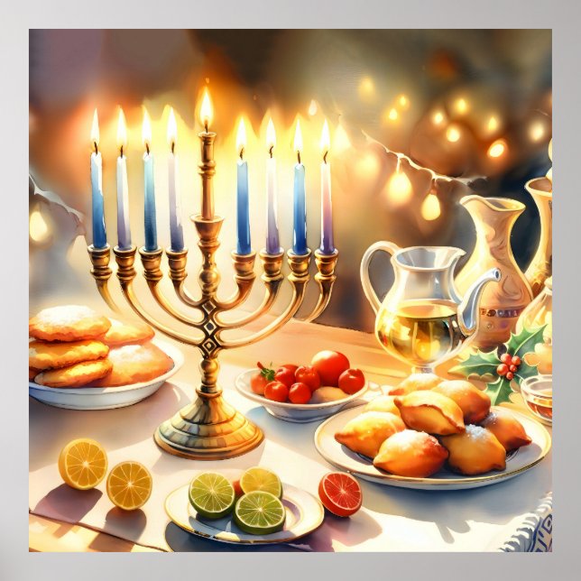 Happy Hanukkah Poster (Front)