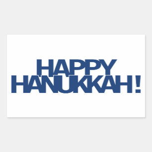 Happy Hanukkah Rectangular Sticker