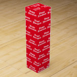 "Happy Hanukkah" red white Holiday Gift Wine Box<br><div class="desc">"Happy Hanukkah" red white Holiday Gift wine box</div>