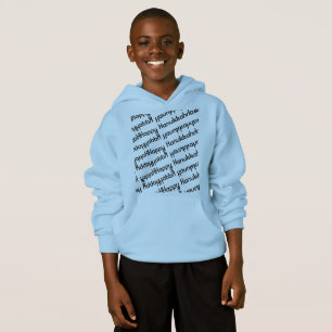 Happy Hanukkah retro with repeat mirror pattern Hoodie