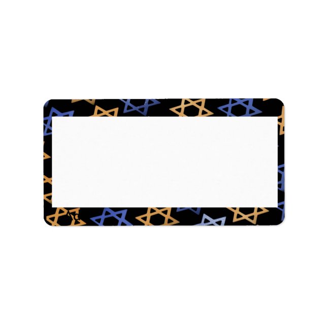 Happy Hanukkah! Return Address Label Template (Front)
