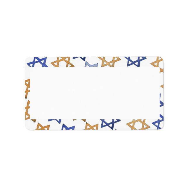 Happy Hanukkah! Return Address Label Template (Front)