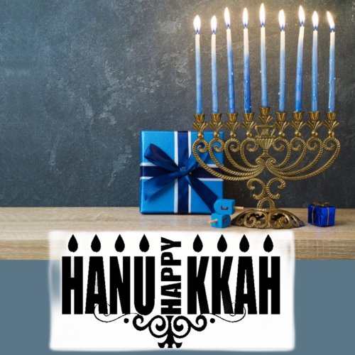 Happy Hanukkah Rubber Stamp