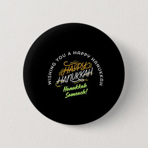 Happy Hanukkah Sameach! Button