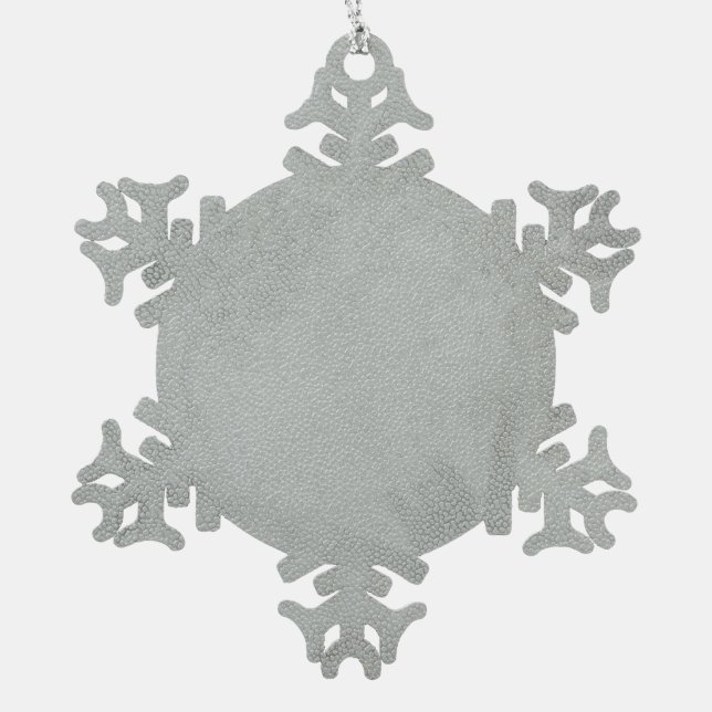 Happy Hanukkah Sameach! Snowflake Pewter Christmas Ornament (Back)