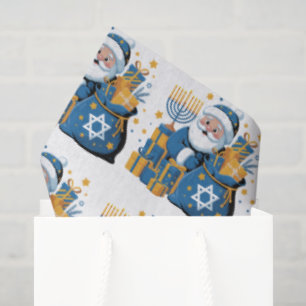 Happy Hanukkah Santa Tissue Paper