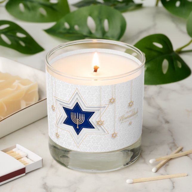 Happy Hanukkah  Scented Candle (Lit)