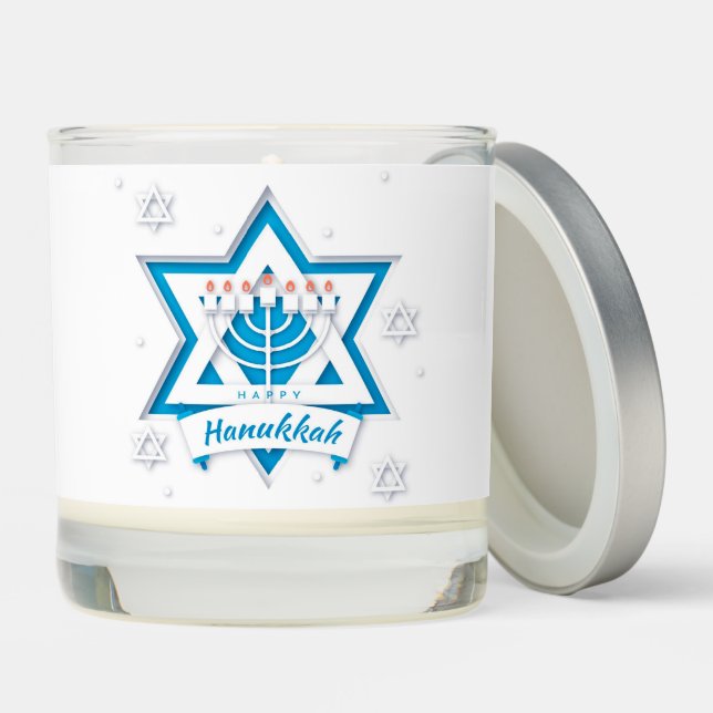 Happy Hanukkah  Scented Candle (Lid)