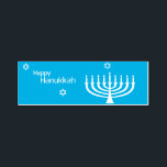 Happy Hanukkah Self-inking Stamp<br><div class="desc">Celebrate eight days and eight nights of the Festival of Lights with Hanukkah cards and gifts. The festival of lights is here. Light the menorah, play with the dreidel and feast on latkes and sufganiyots. Celebrate the spirit of Hanukkah with friends, family and loved ones by wishing them Happy Hanukkah....</div>