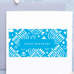 Happy Hanukkah  Self-inking Stamp<br><div class="desc">.Celebrate eight days and eight nights of the Festival of Lights with Hanukkah cards and gifts. The festival of lights is here. Light the menorah, play with the dreidel and feast on latkes and sufganiyots. Celebrate the spirit of Hanukkah with friends, family and loved ones by wishing them Happy Hanukkah....</div>