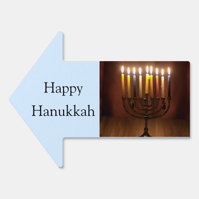 Happy Hanukkah Sign (Front)
