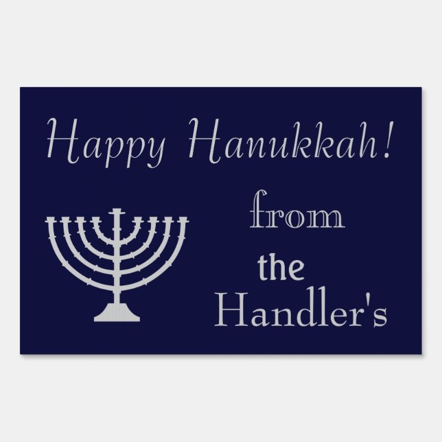 Happy Hanukkah Sign (Front)