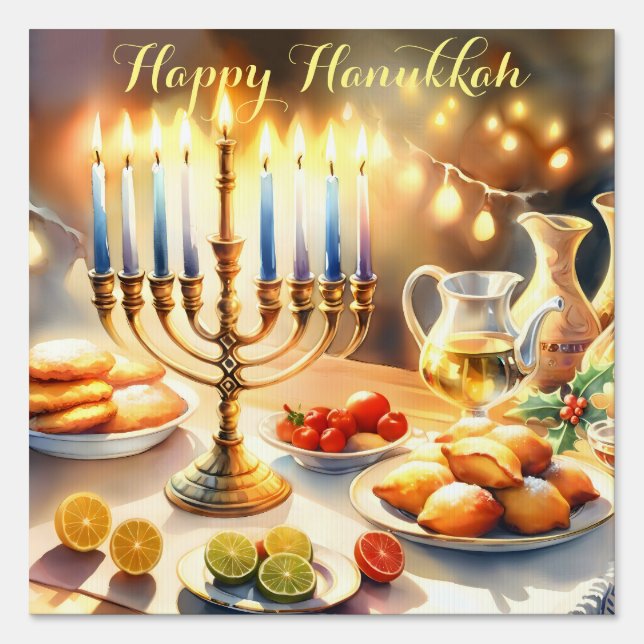 Happy Hanukkah Sign (Front)