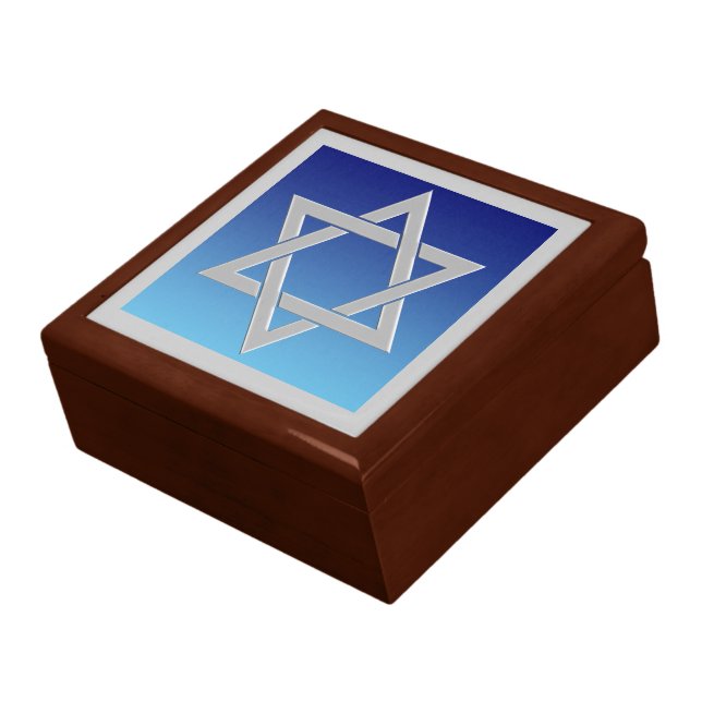 Happy Hanukkah Silver Magen David Gift Box (Side)