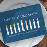 Happy Hanukkah | Simple and Modern Candle Greeting Holiday Card