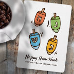 Happy Hanukkah Simple and Modern Dreidel Greeting Holiday Card<br><div class="desc">This is a simple,  minimalist and modern design of dreidel illustration.</div>