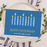 Happy Hanukkah | Simple Elegant Candle Greeting  Holiday Card<br><div class="desc">Happy Hanukkah | Simple Elegant Candle Greeting</div>