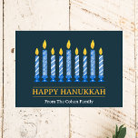 Happy Hanukkah | Simple Elegant Candle Greeting  Holiday Card<br><div class="desc">Happy Hanukkah | Simple Elegant Candle Greeting</div>
