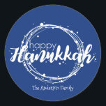 Happy Hanukkah Snow Bubbles Sticker Gift Tag<br><div class="desc">Cute and stylish Happy Hanukkah Snow Bubbles Sticker Gift Tag is perfect for your holiday gift giving needs.  There are other products we have that match this design.</div>